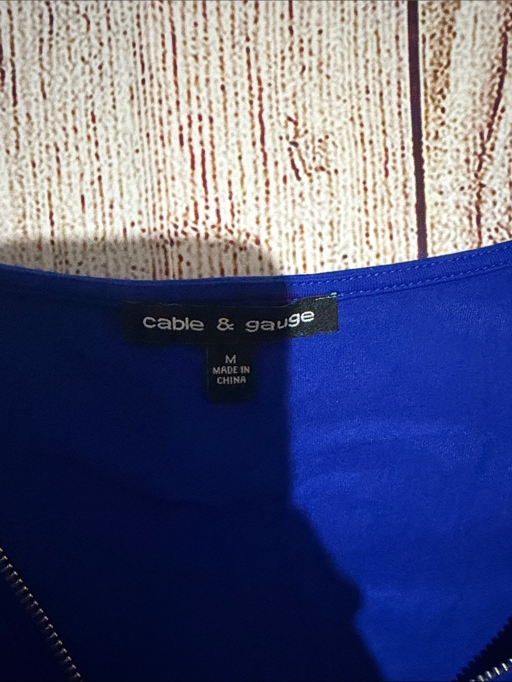 Cable & Gauge Cobalt Blue Sleeveless Zip-Front Tank - Picture 2 of 3